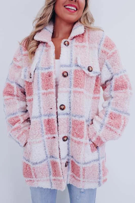 Giovana - Karierte Fleece jacke
