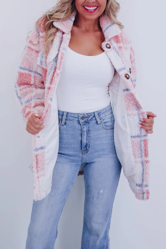 Giovana - Karierte Fleece jacke