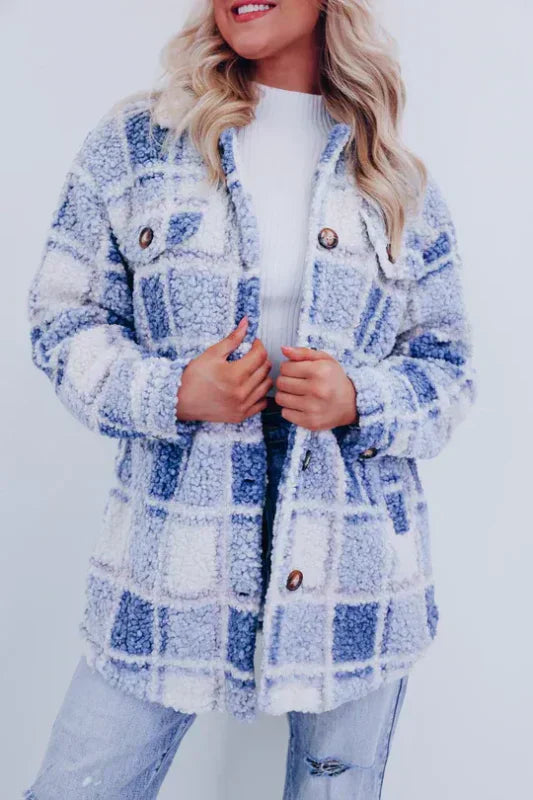 Giovana - Karierte Fleece jacke